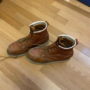 THOROGOOD safety toe moc toe boots. CAN BE RE-soled